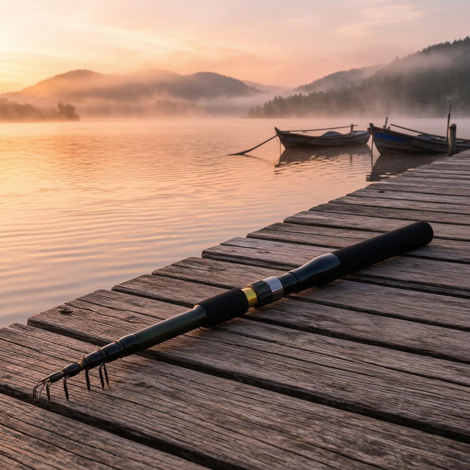 Fishing Rod Carbon Fiber - プロ仕様のカーボンファイバー製釣り竿。優れた操作性で、広大な水面での釣り旅行に最適。